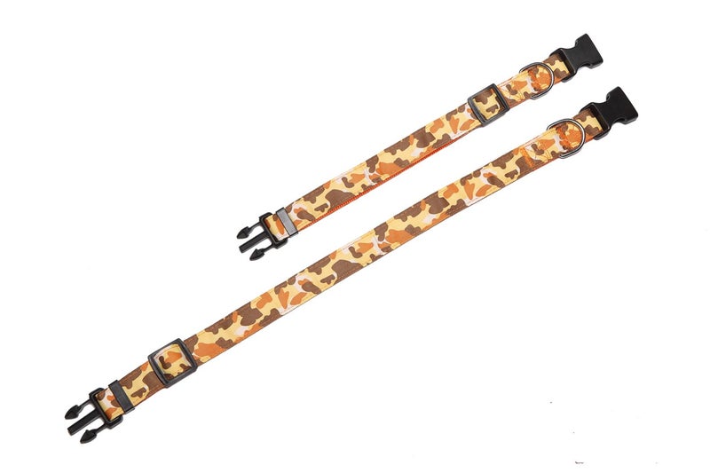 TAIDA Dog Collar, Nylon Camouflage Adjustable Collar, 1 Inch Wide, for Large Medium Dog (Orange) - Image 3